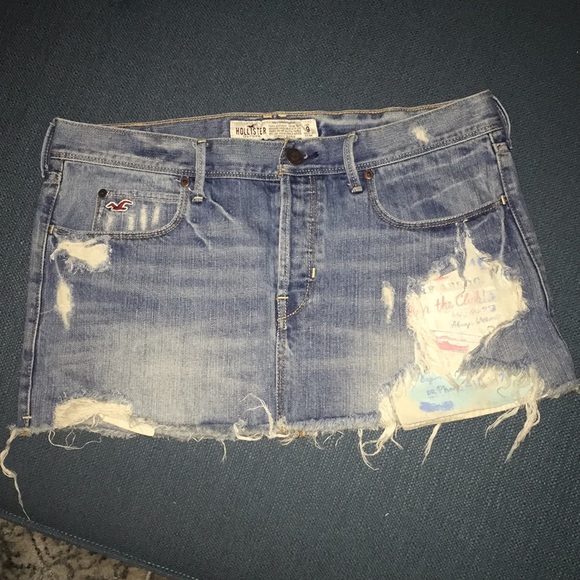 Hollister Dresses & Skirts - Hollister Destroyed Jean Skirt